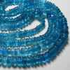 14 Inches - Wow Amazing Quality Gorgeous Natural Peacock Blue Colour Apatie - Smooth Polished Rondell Beads size 4 - 4.5 mm